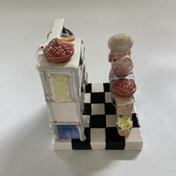 Vintage FITZ & FLOYD Napkin or Letter Holder 1993 RETRO Farmhouse Country - Picture 4 of 9